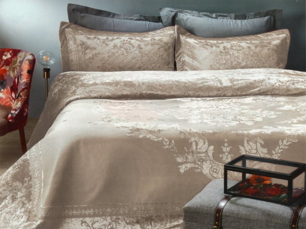 Σετ Πάπλωμα Υπέρδιπλο Μπεζ Βελουτέ Γαρύφαλλο 220x240 | Γαρύφαλλο - Λευκά Είδη